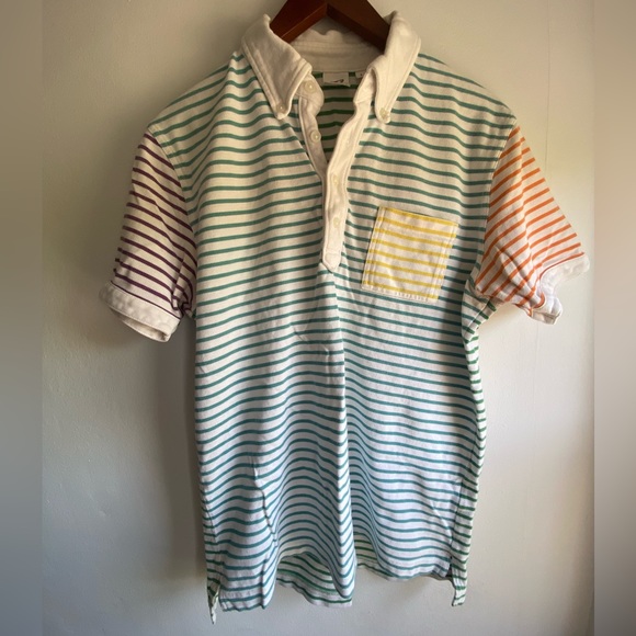 Michael Bastian x Uniqlo Rare Collaboration Multi Colored Stripe Shirt - Picture 1 of 6